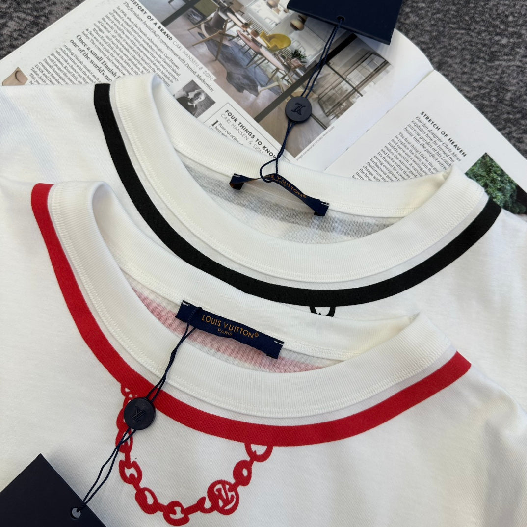 LV SS26 Short-Sleeve T-Shirt White Cotton 350742