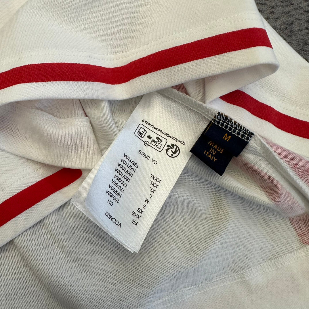LV SS26 Short-Sleeve T-Shirt White Cotton 350742
