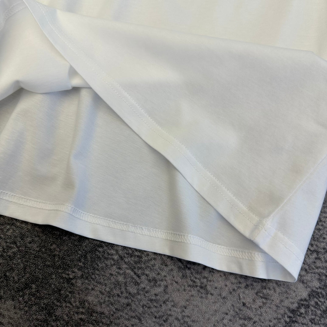 Prada Embroidered-Triangle Jersey T-shirt Cotton 350636