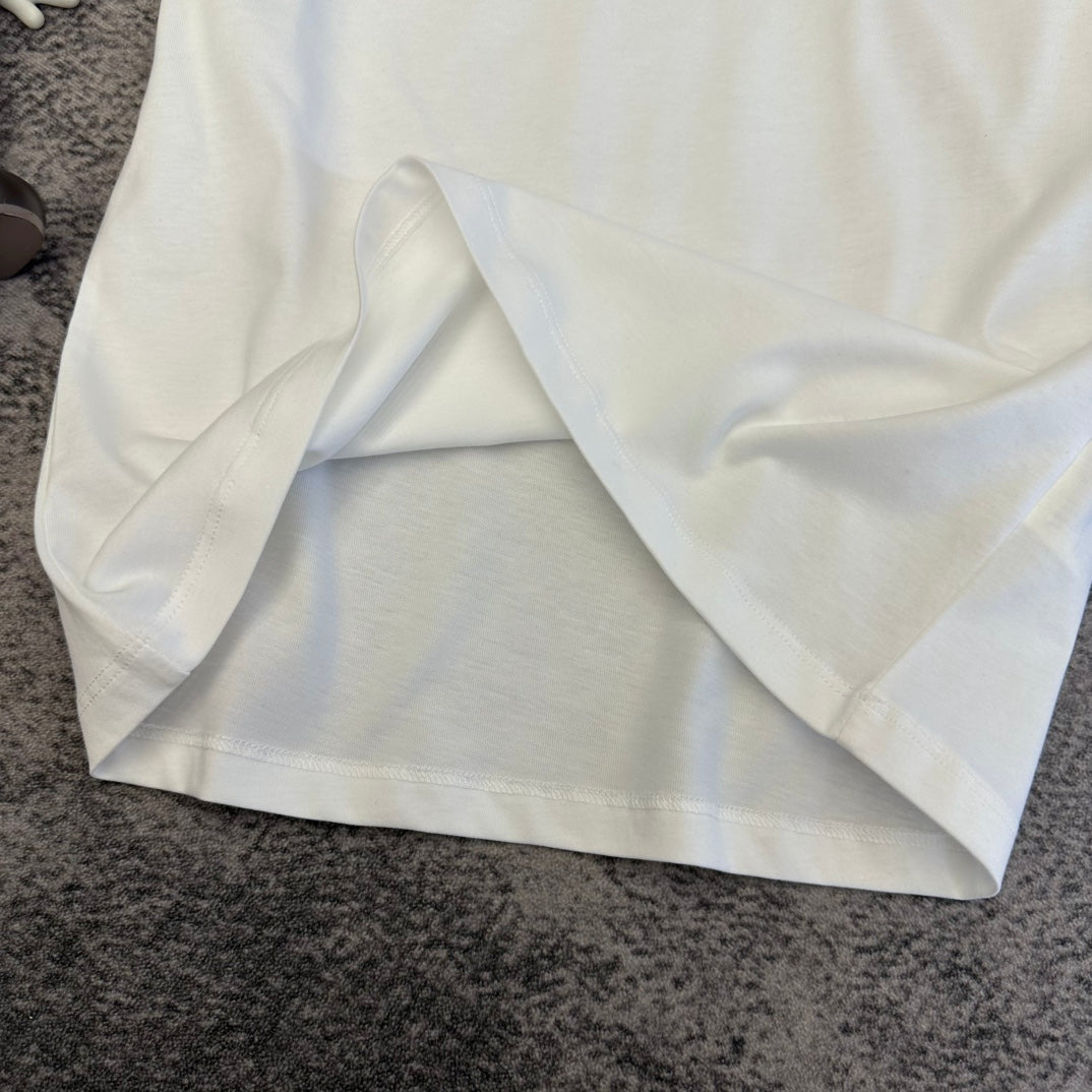 Fendi Embroidered Logo T-Shirt Cotton 350780