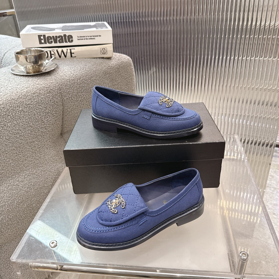 CC SS26 Loafers Blue Canvas 678952