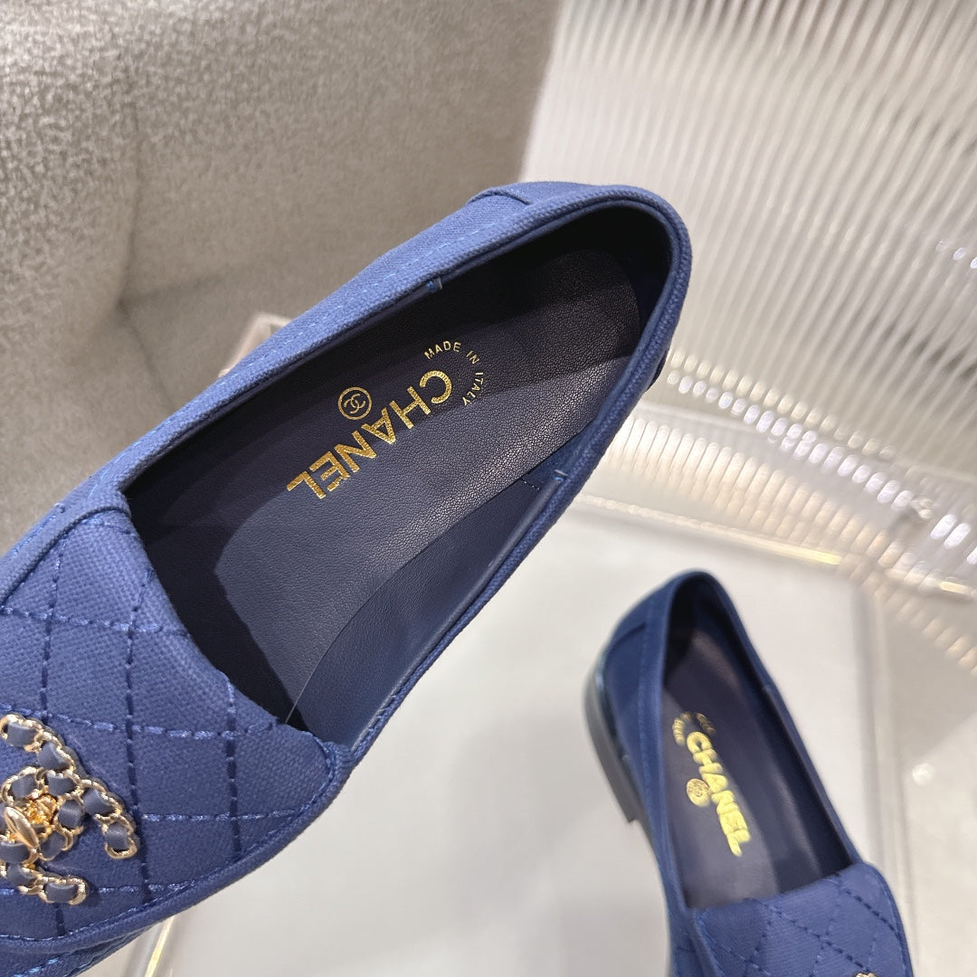 CC SS26 Loafers Blue Canvas 678952