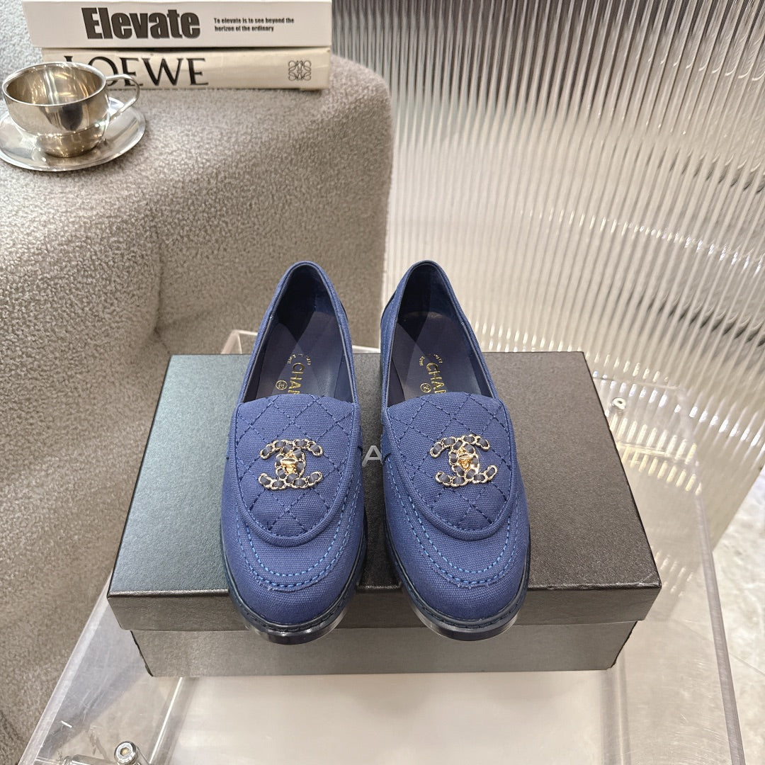 CC SS26 Loafers Blue Canvas 678952