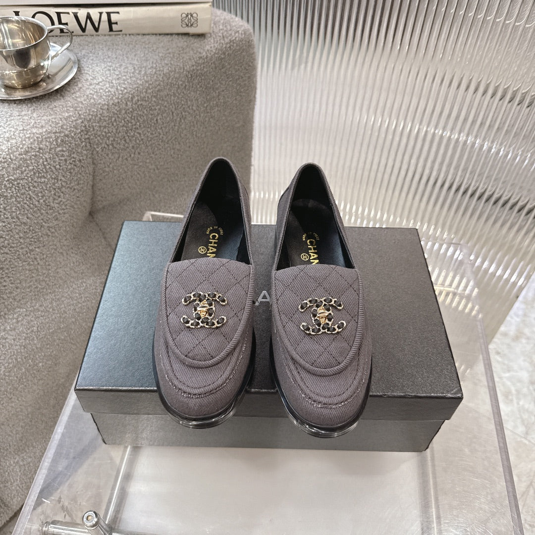 CC SS26 Loafers Grey Canvas 678953