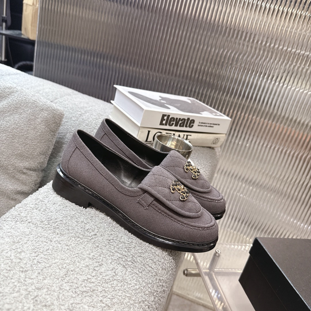 CC SS26 Loafers Grey Canvas 678953