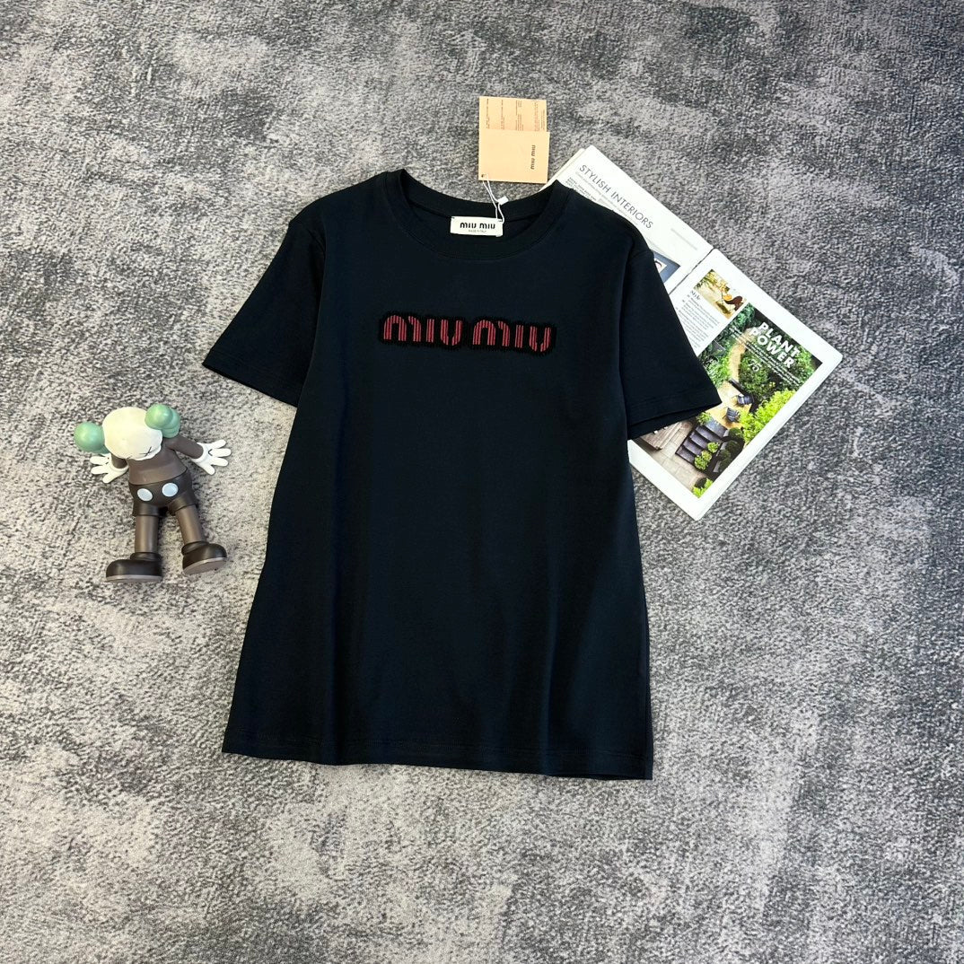 Miu Short-Sleeve T-Shirt Cotton 370028