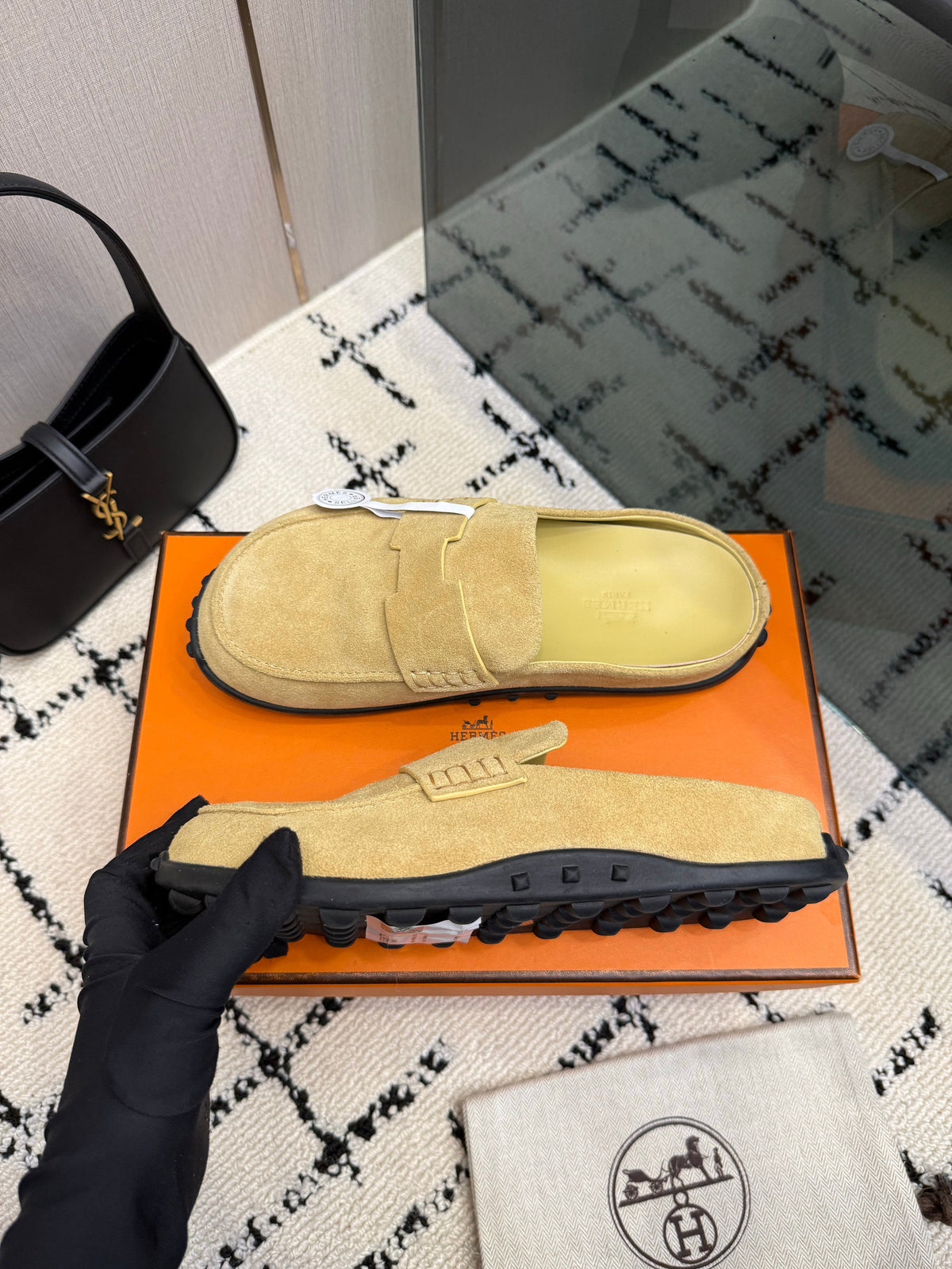 Hermes 2026 Mix Flat Mule Suede 179499
