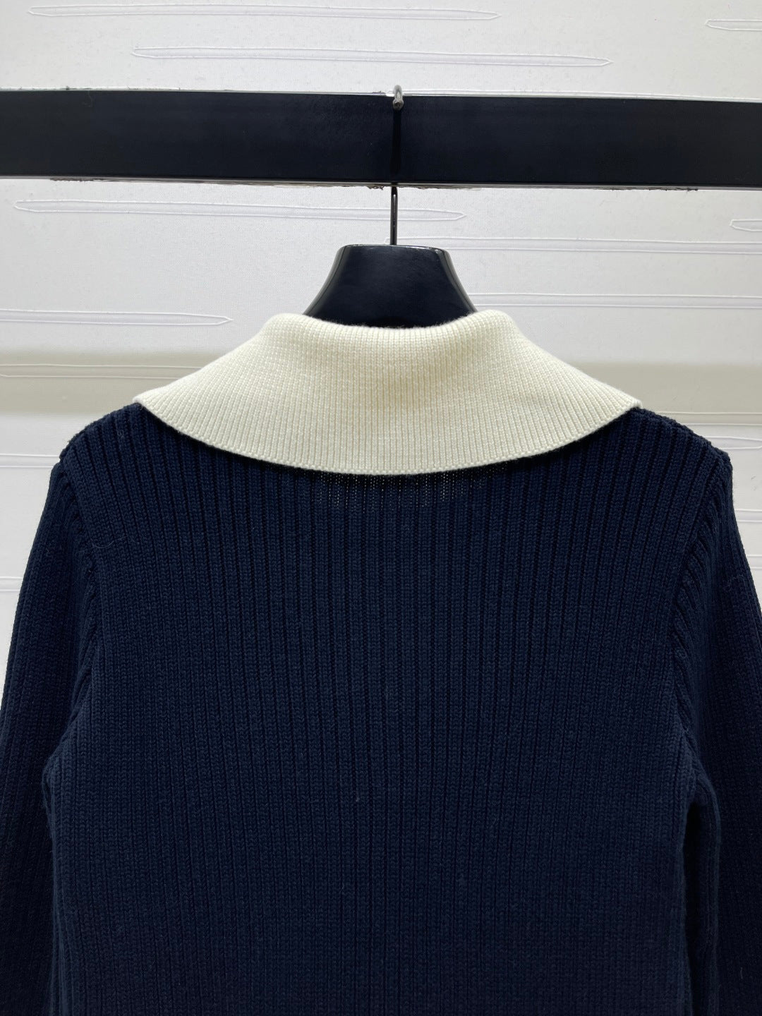 CC 26FW Cable-Knit Button-Up Cardigan Double C Logo Wool 274027
