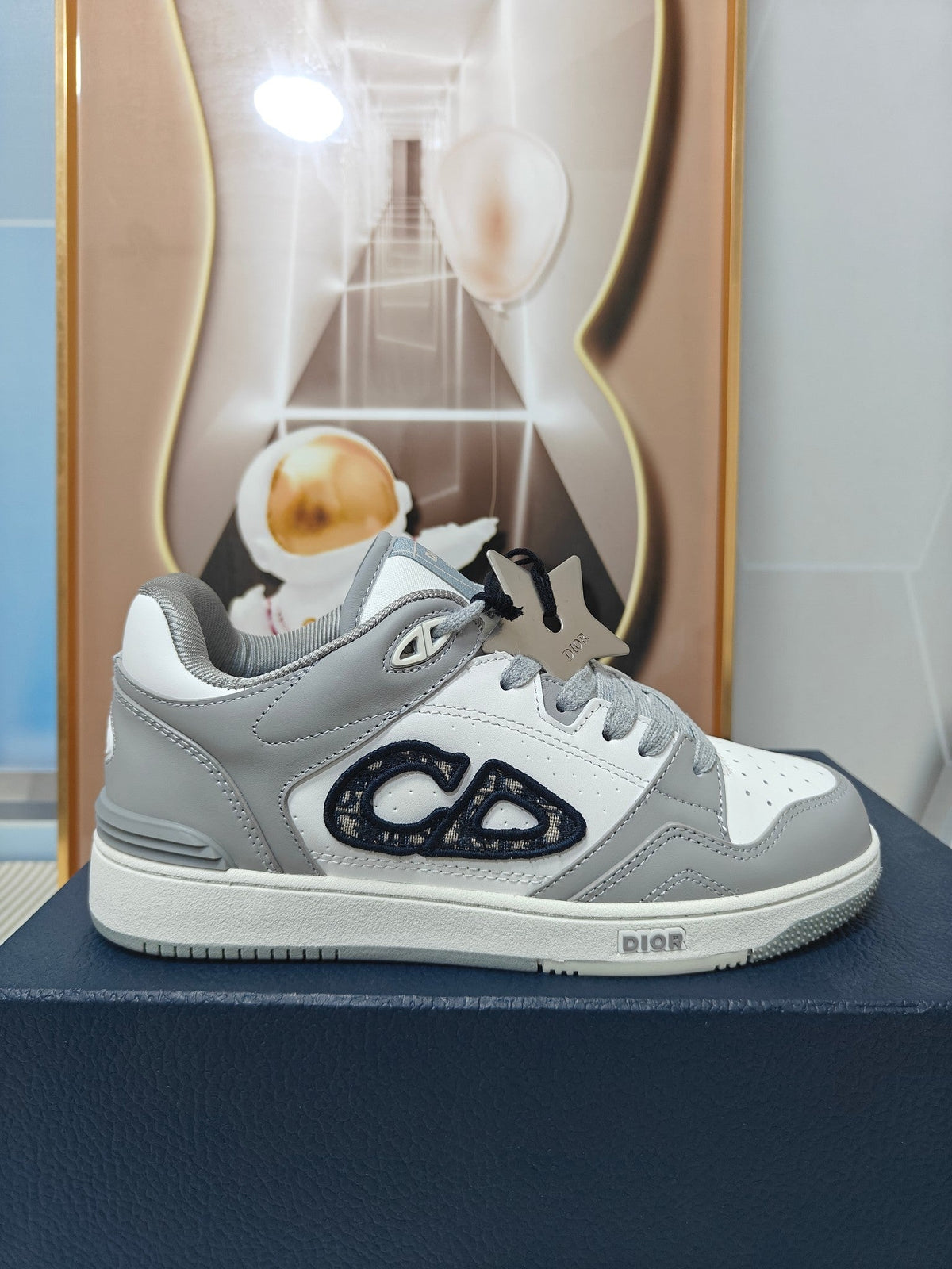 CD 26s Low Top Sneaker White Light Grey Calfskin 731942
