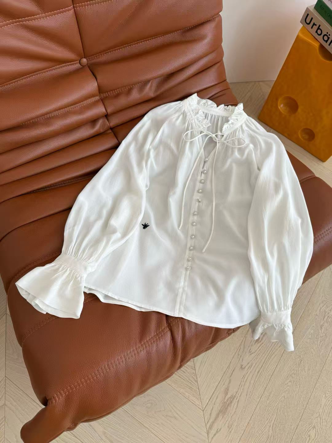 DIOR Blouse White Rayon