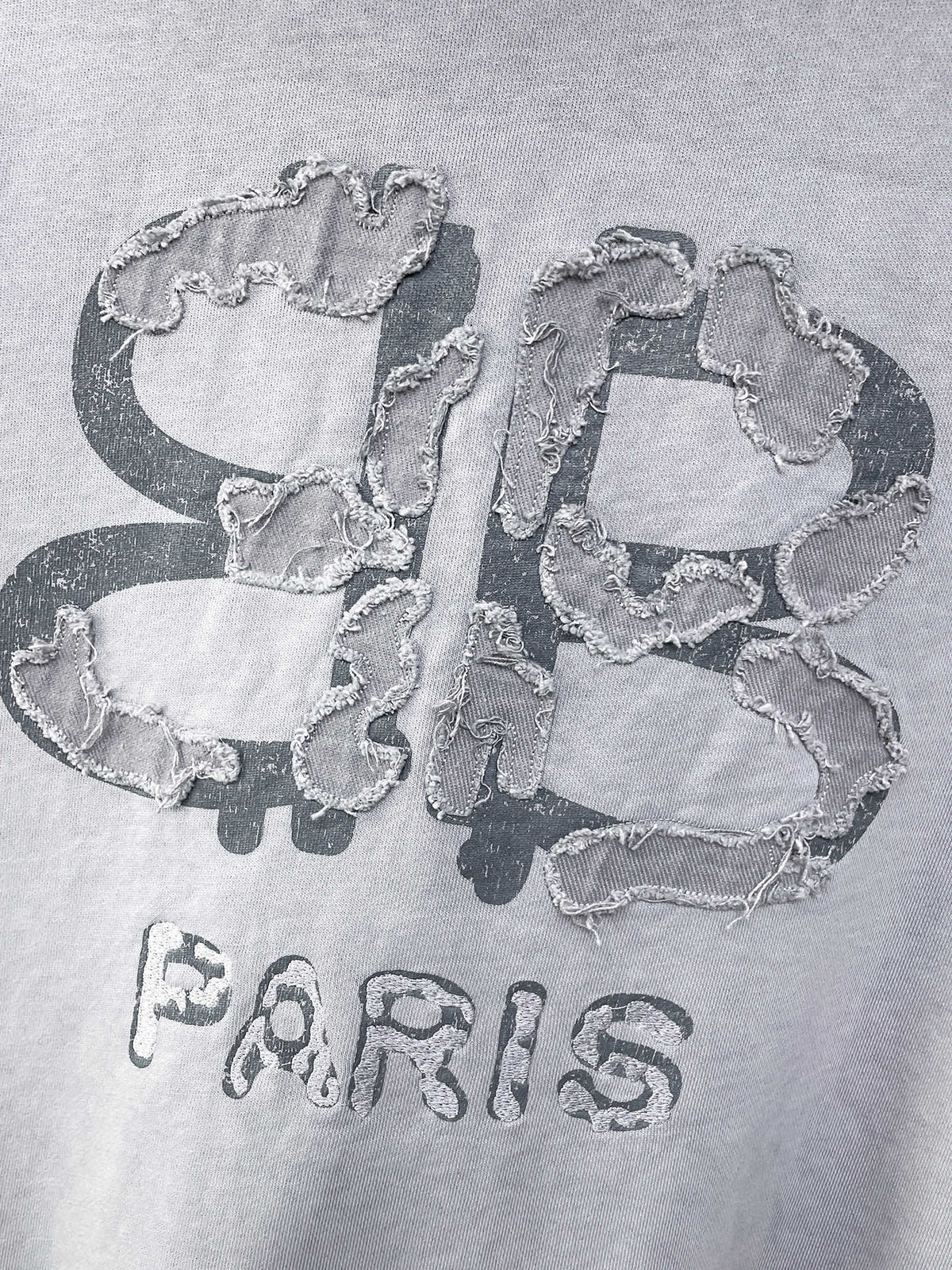Balenciaga 26s Men Crewneck Sweatshirt Distressed Crystal Logo 749215