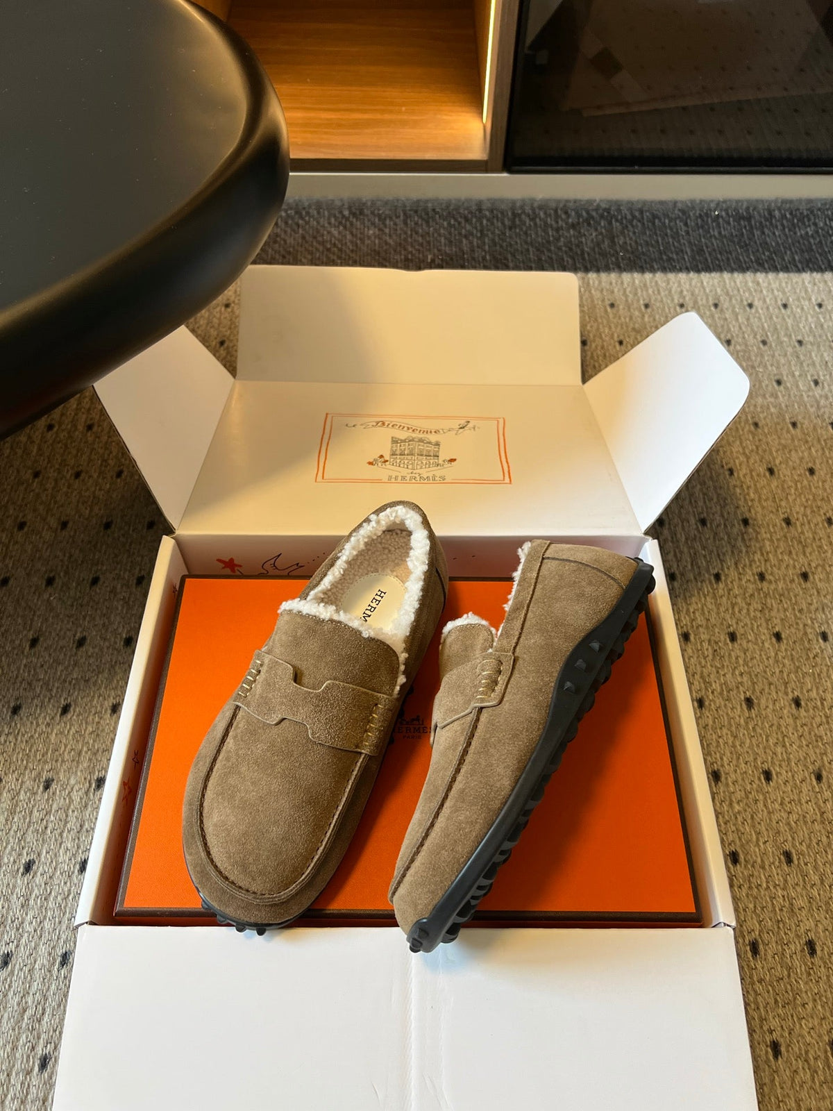 HM 26S Destin Loafers Greyish Beige Suede