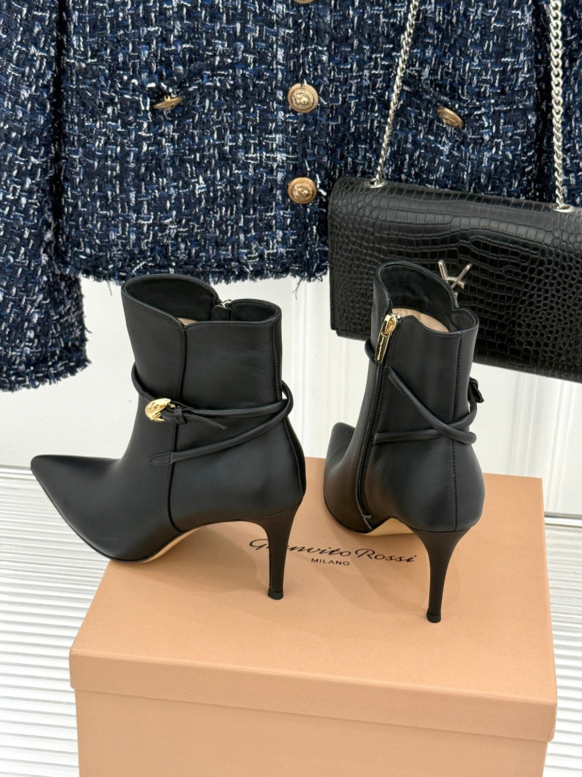 GR 26s Jungle Mamba Booties 8cm Black Leather 175081