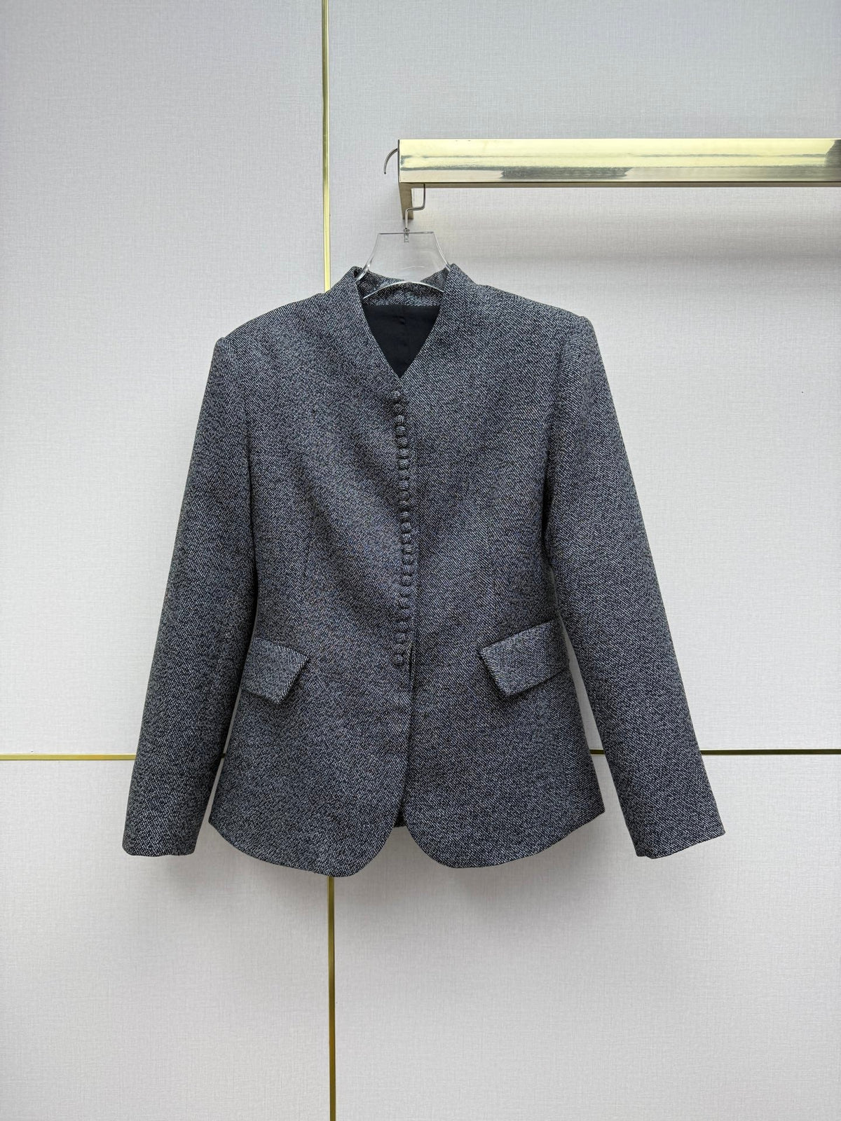 CD 26SS Collarless V-Neck Blazer Silk 432459