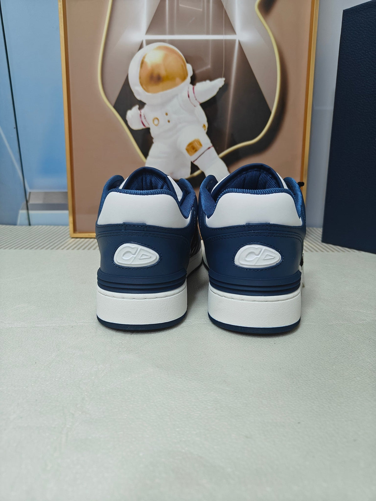 CD 26s Low Top Sneaker White Navy Blue Calfskin 294815