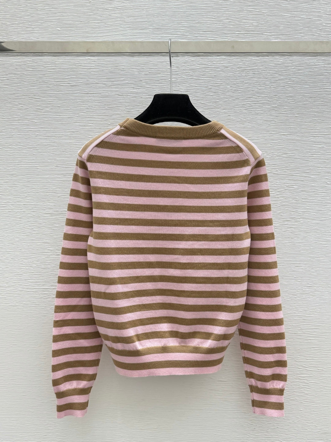 Miu 26FW Striped Knit Sweater Crew Neck Wool 313343