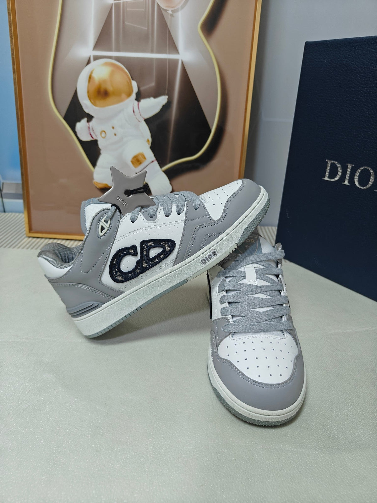 CD 26s Low Top Sneaker White Light Grey Calfskin 731942