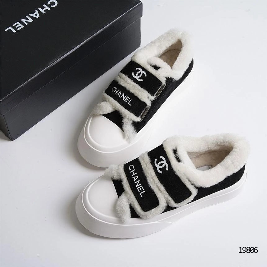 CC 26s Sneakers Black White Wool Suede