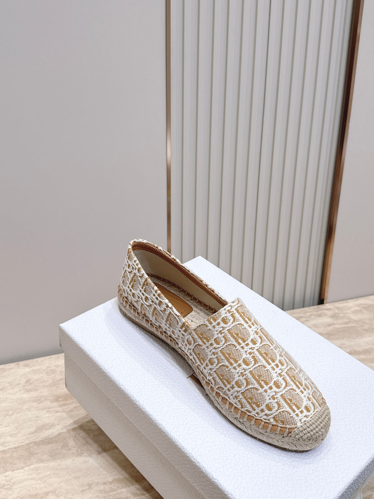 Dior 26s Siroco Espadrille Beige White Dior Oblique Canvas