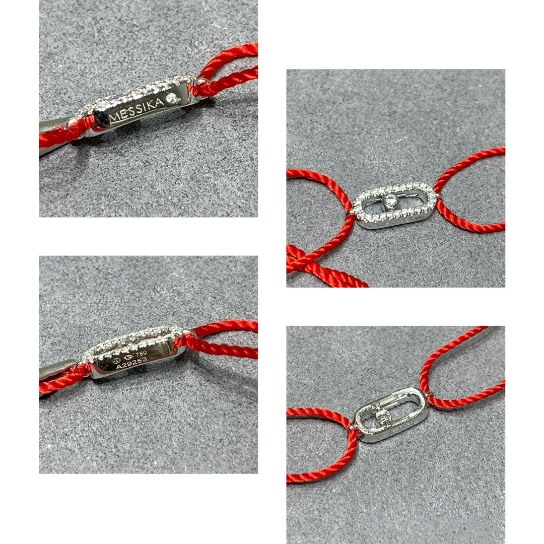 Messika Move Uno Diamond Charm Red Cordieris