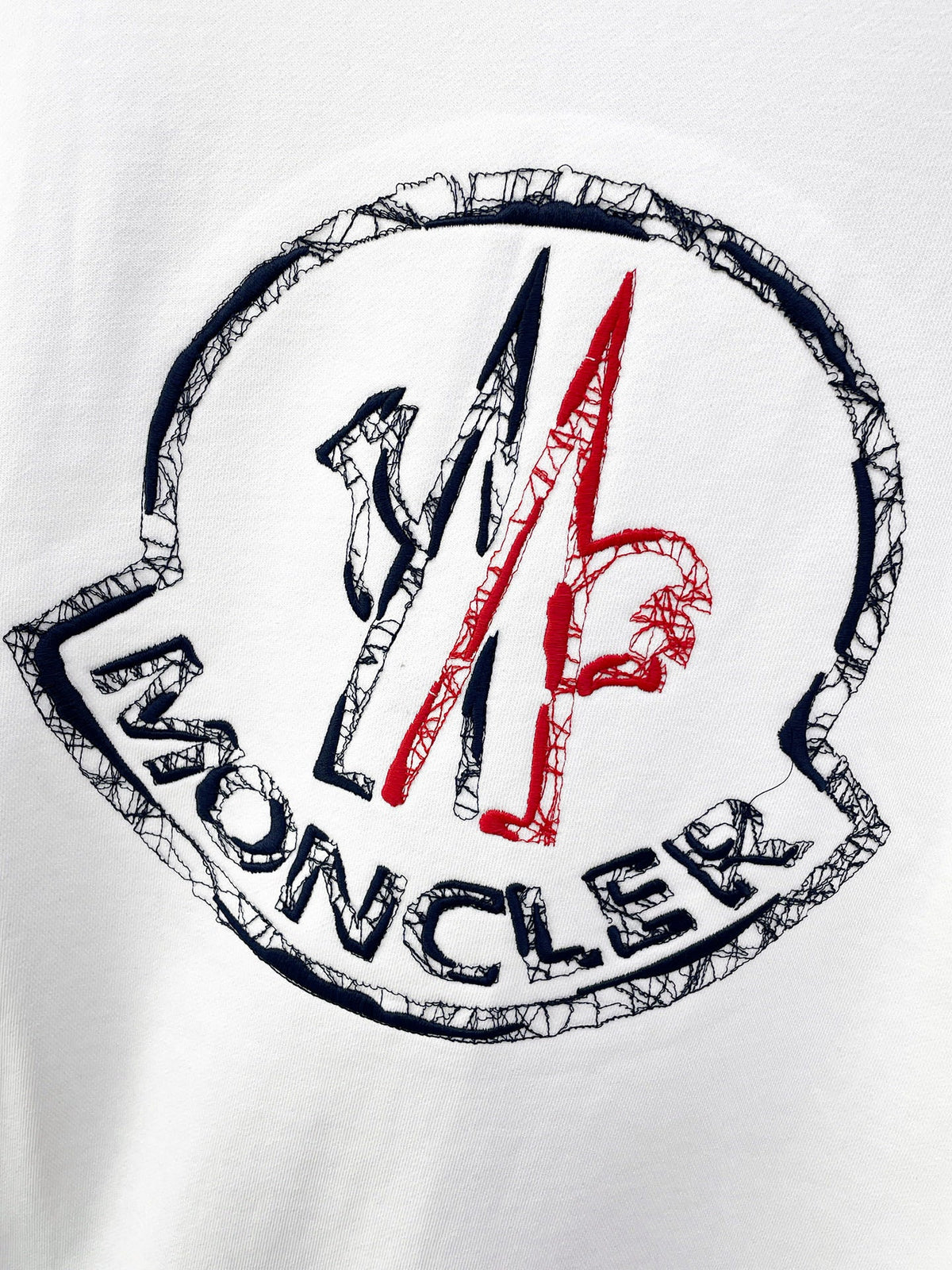 Moncler 26s Men Crewneck Sweatshirt Large Felt Logo 304851