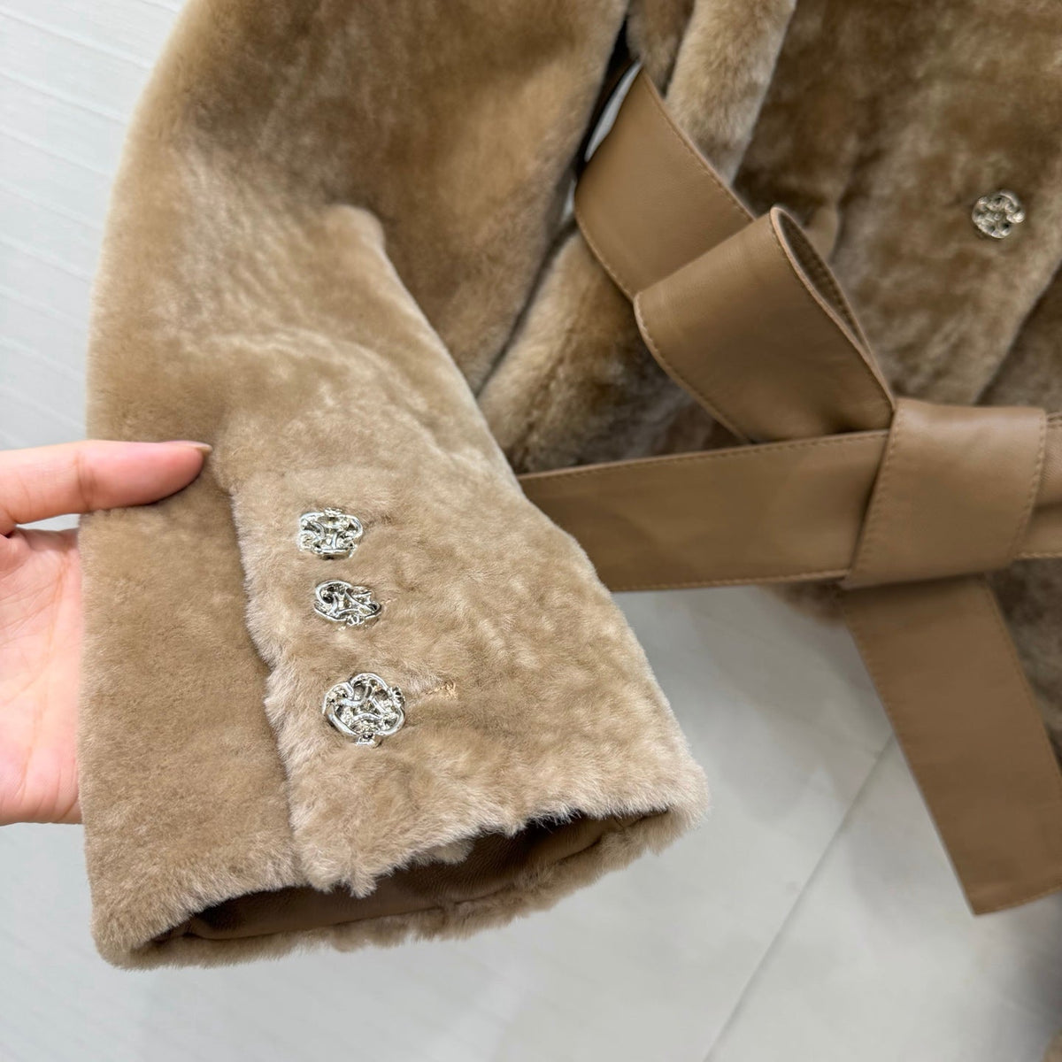 CC 26S Belted Shearling Jacket 440448