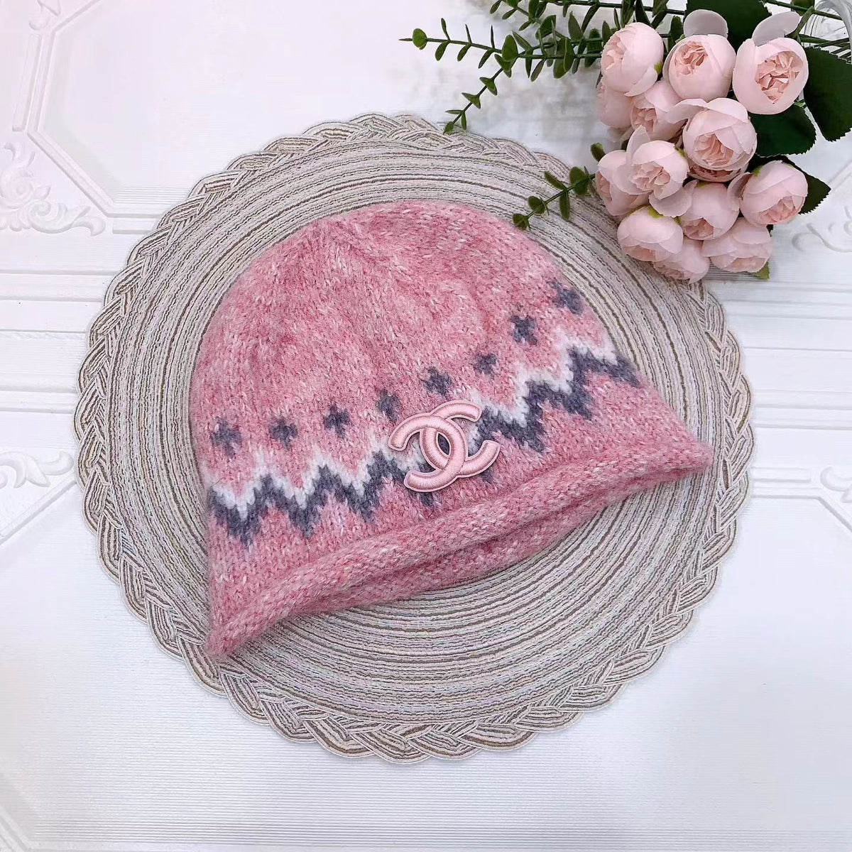 CC 26FW Double C Logo Knit Beanie Multicolor 518016