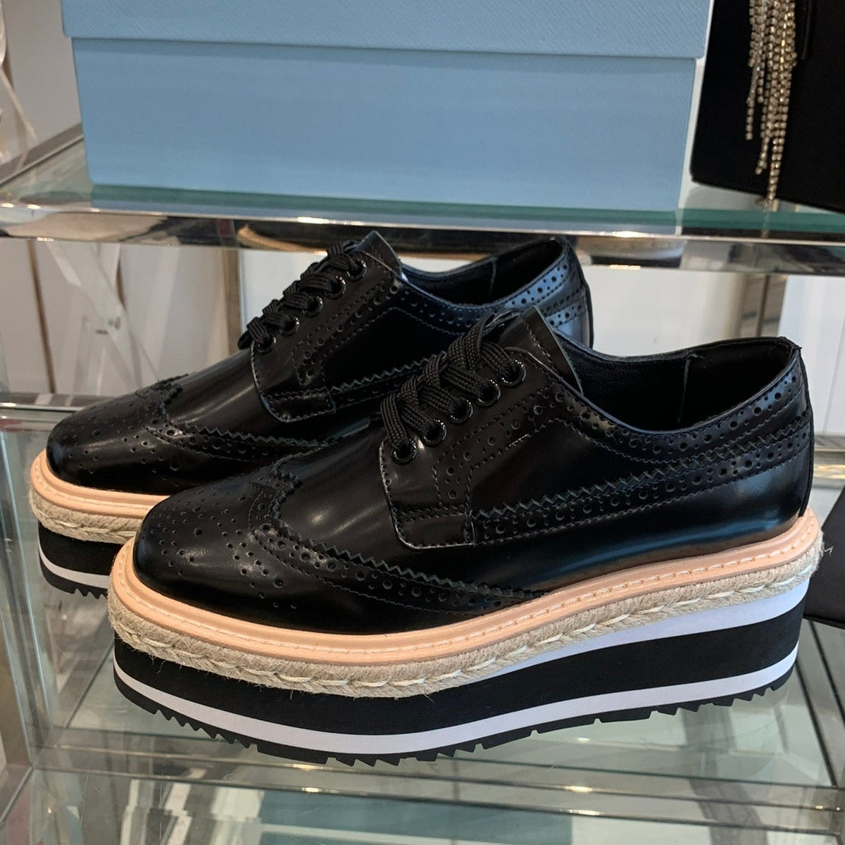 Prada 2026 Spazzolato Platform Loafers 60mm Leather 177126