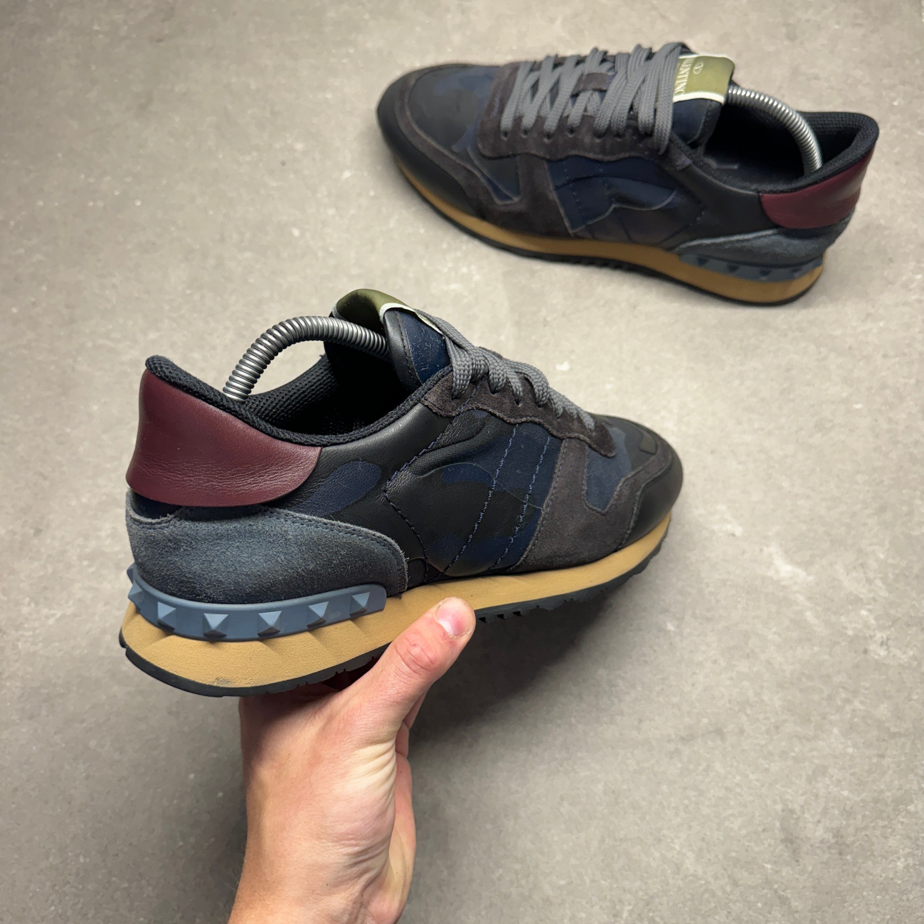 VT 26s Rockrunner Sneaker Navy Blue Burgundy Black Suede