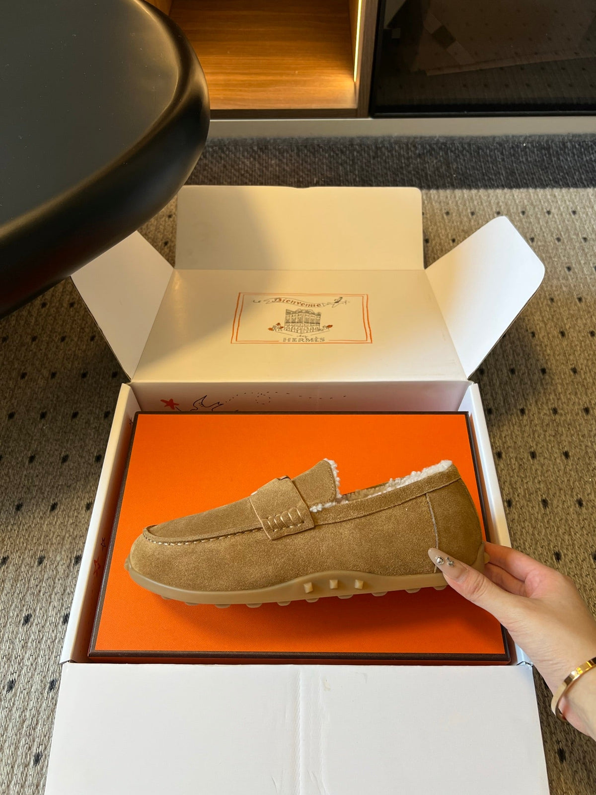 HM 26S Destin Loafers Light Brown Suede