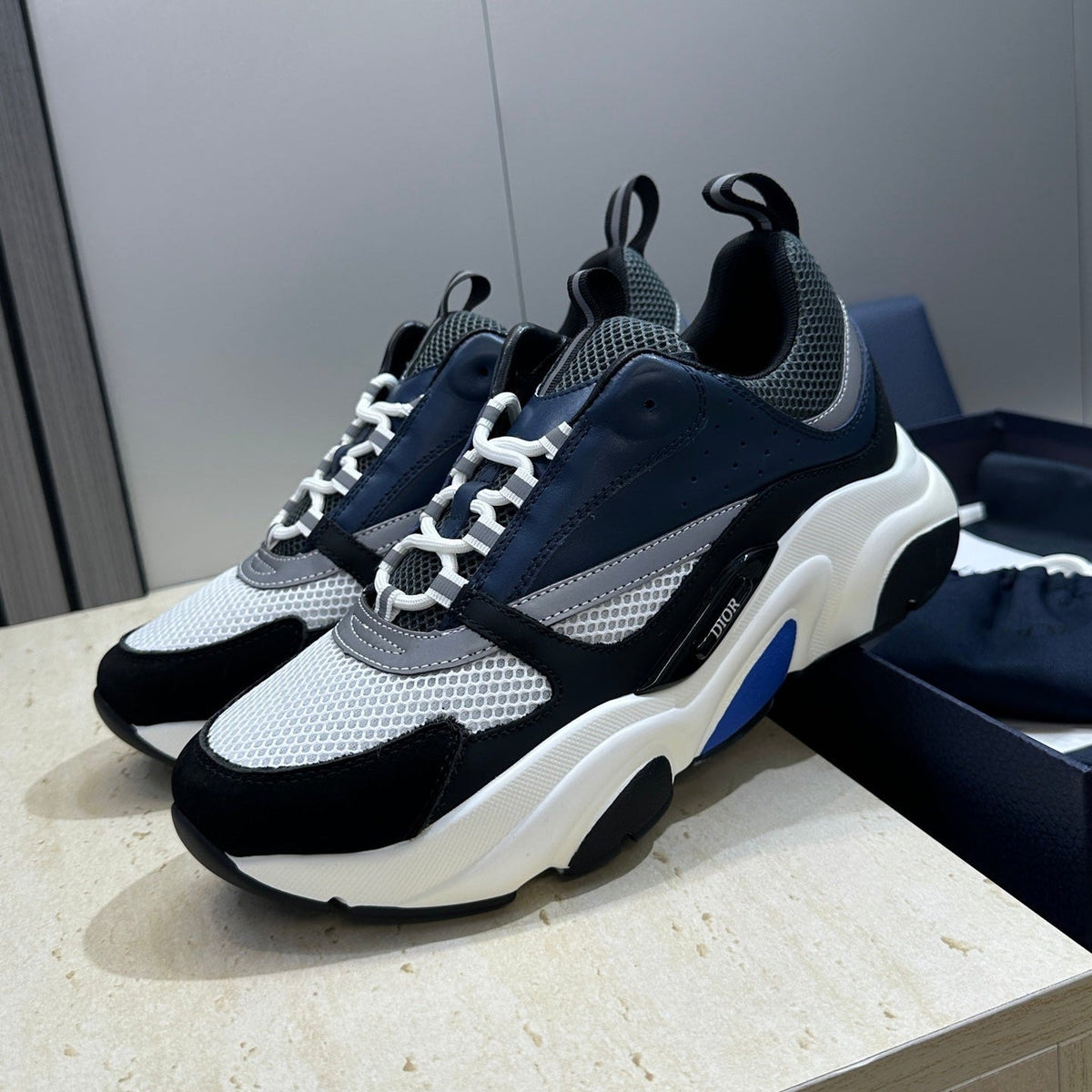 CD 26s Men B22 Sneakers Navy Black White Grey Mesh 194852