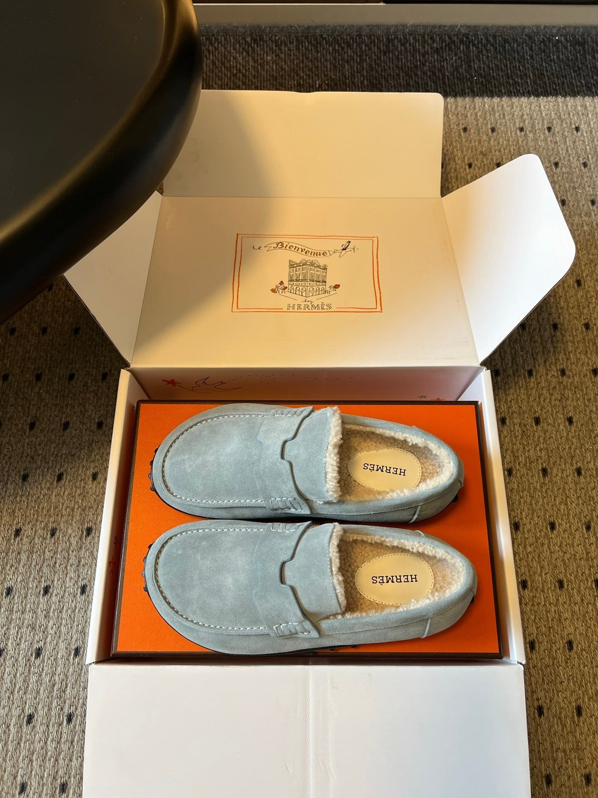 HM 26S Destin Loafers Light Blue Suede