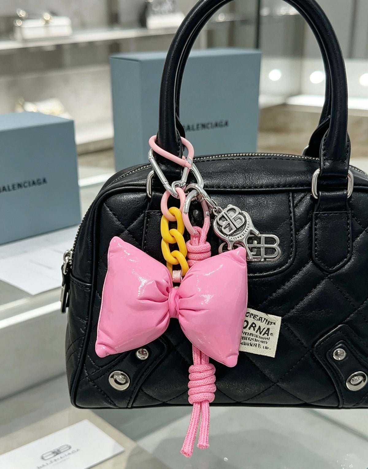 Balenciaga Pink Bow Charm