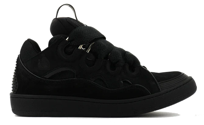 Lanvin Curb Men’s Sneakers Black Suede Mesh