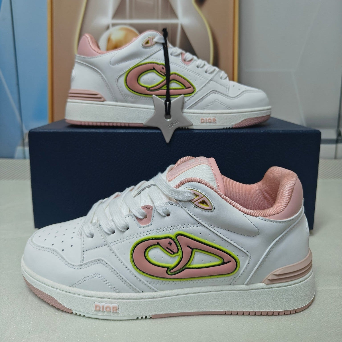CD 26s Low Top Sneaker White Light Pink Calfskin 839415