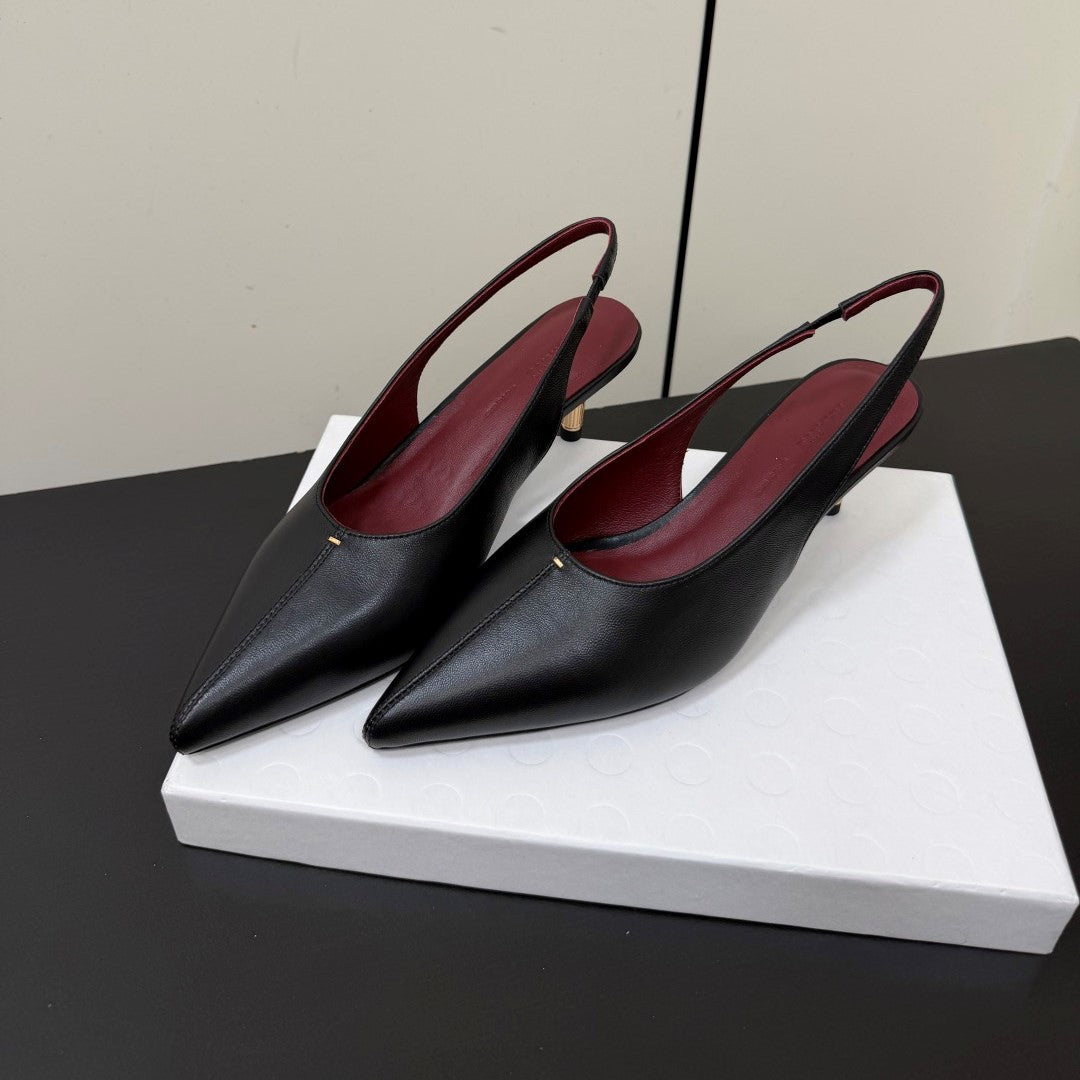 Khaite 26s Bella Pumps 5.5cm Black Leather 909459