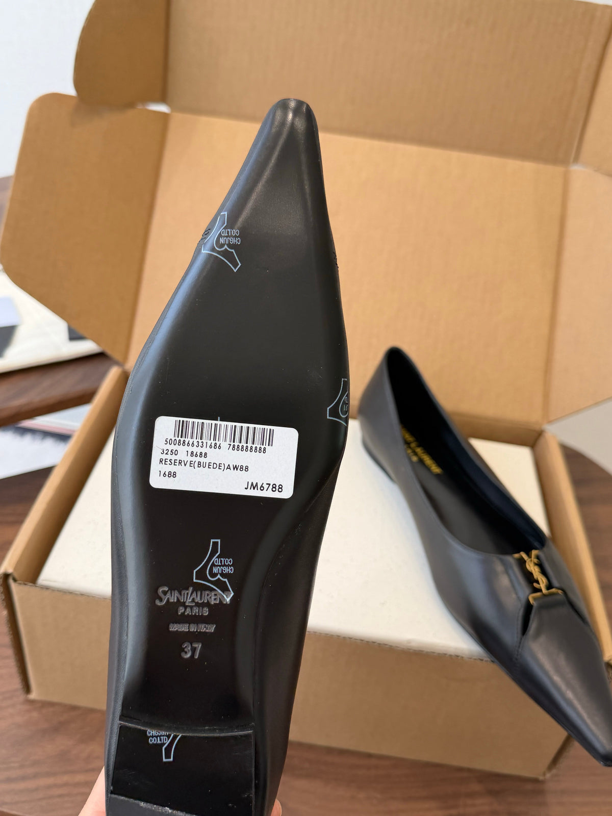 YSL Ballet Flat Laurent Sheepskin 158982