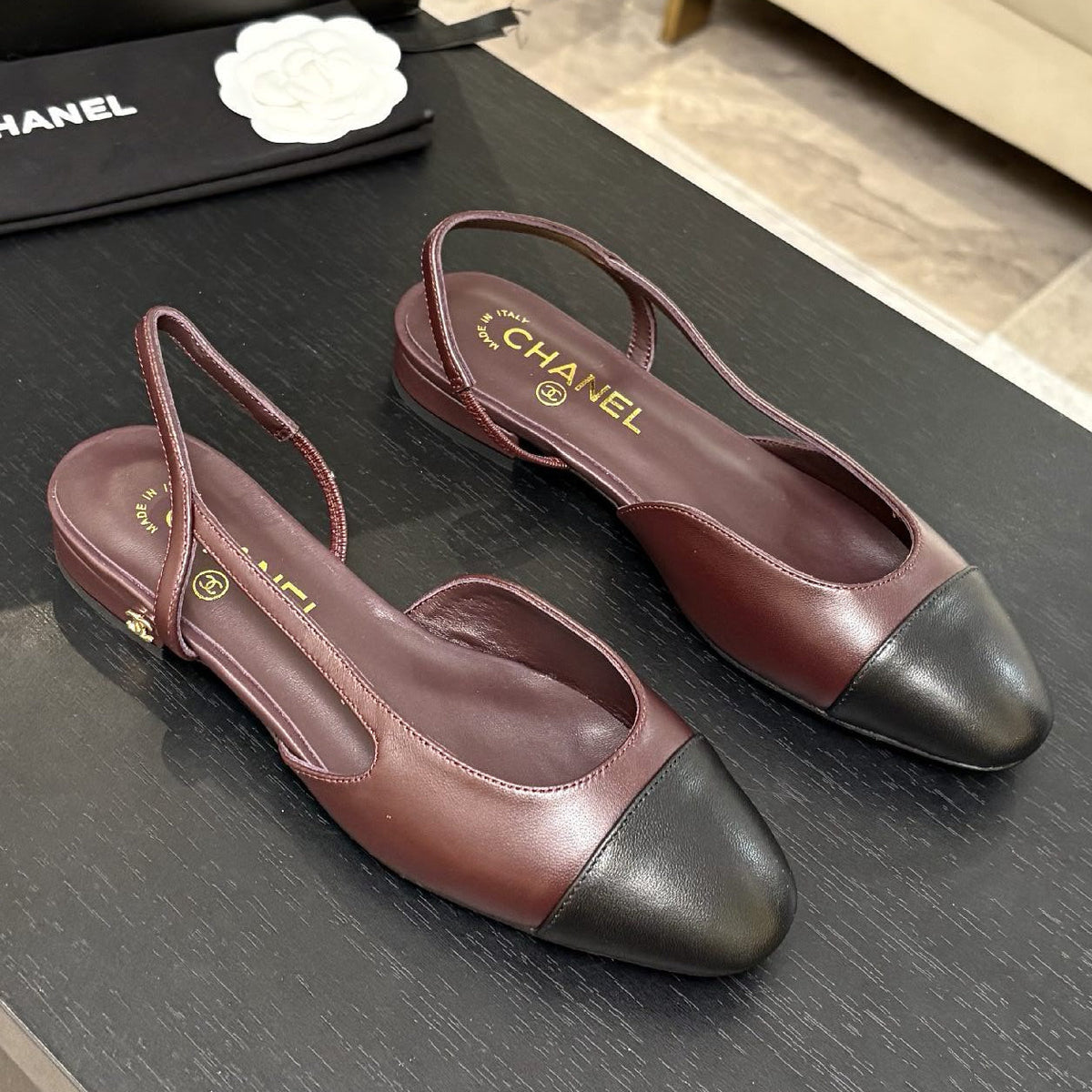 Chanel 2026 Two-Tone Slingback 2.0cm Cowhide 168114