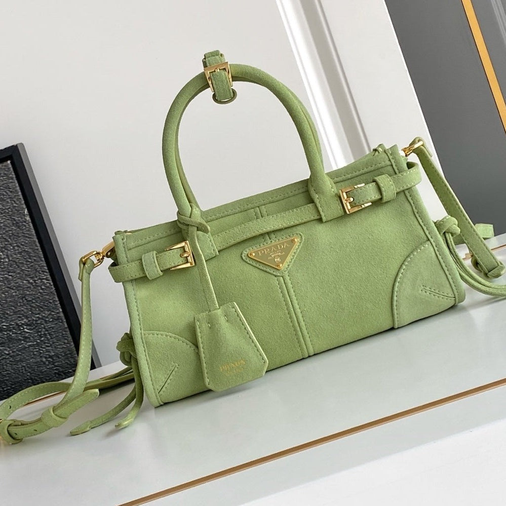 Prada 2026 Bonnie Handbag 24cm Suede