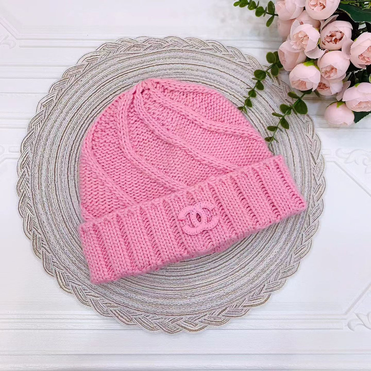 CC 26FW Cable-Knit Beanie Cashmere Wool 518018
