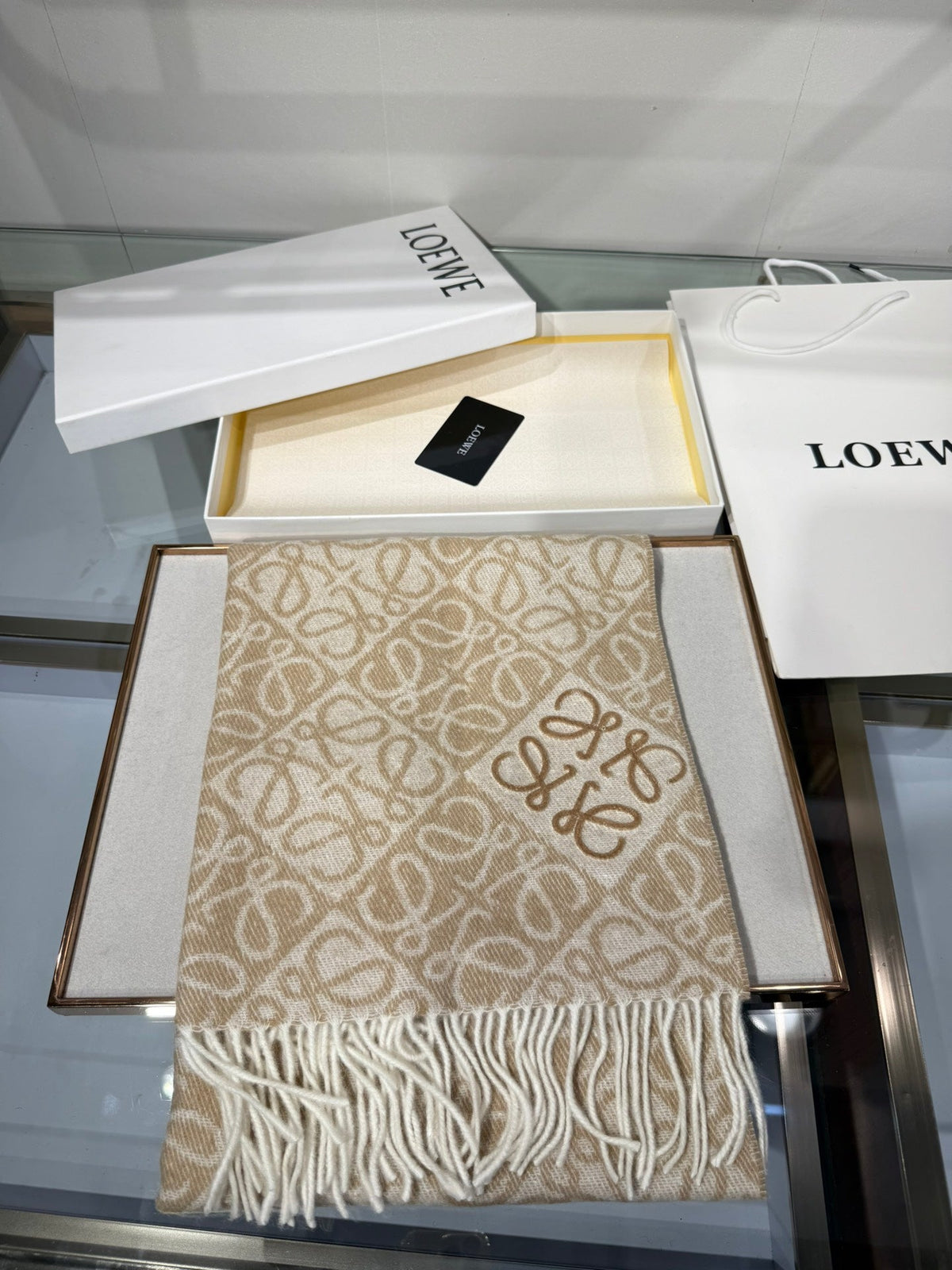 Loewe 2026 Anagram Scarf 180cm Wool And Cashmere 200658