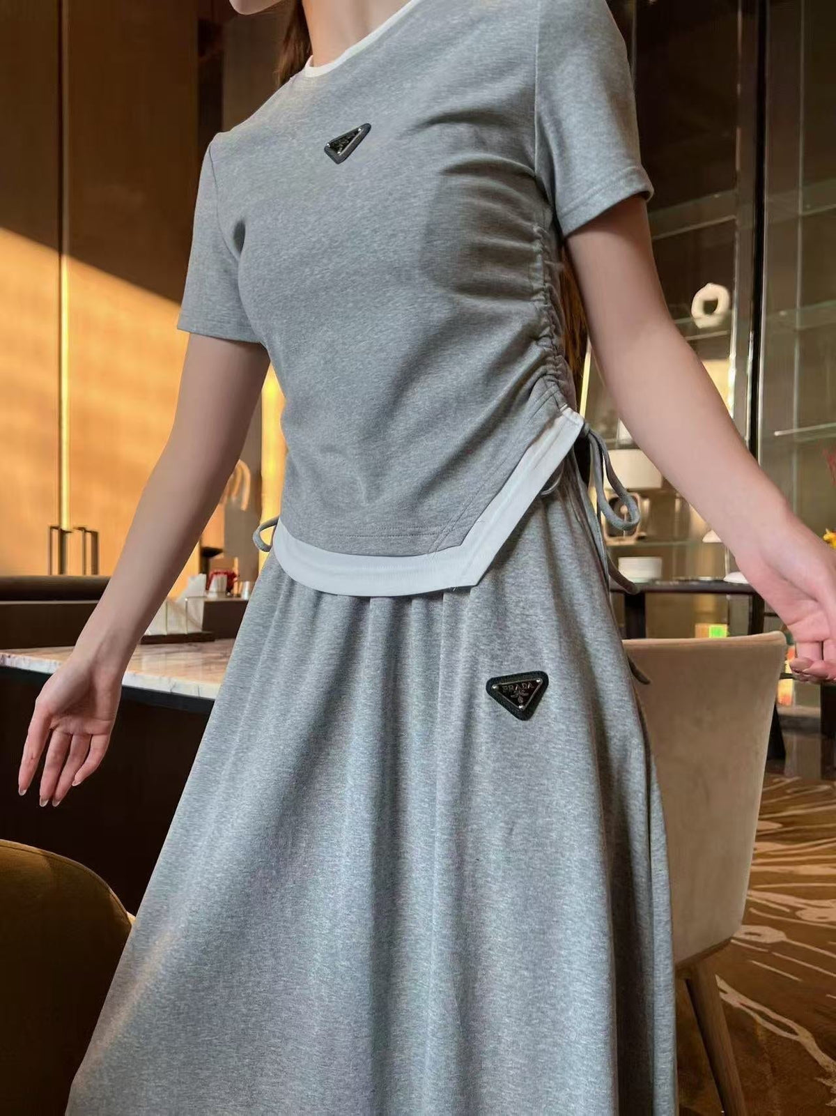 Prada 26S Top and Skirt Set Style 833