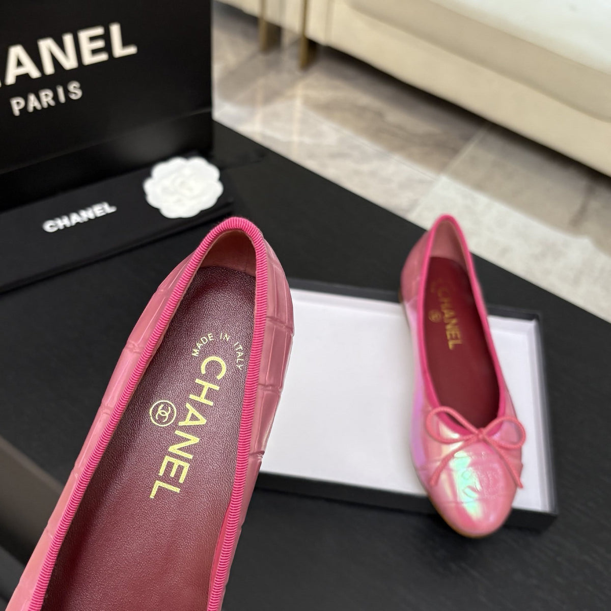 Chanel 2026 Two-Tone Ballet Flat Cowhide 168113