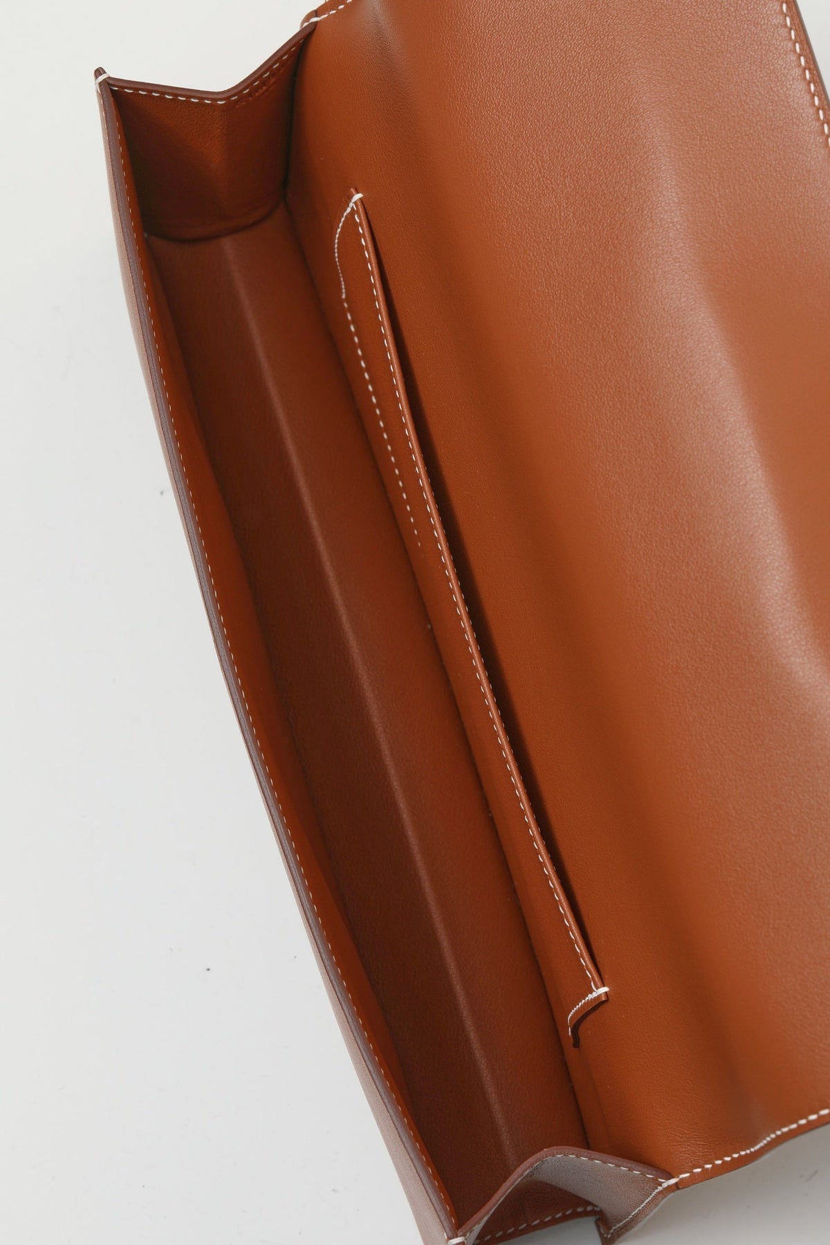 High-end Hermes 2026 Shadow Birkin Cut Clutch 29cm Golden Brown Swift Leather