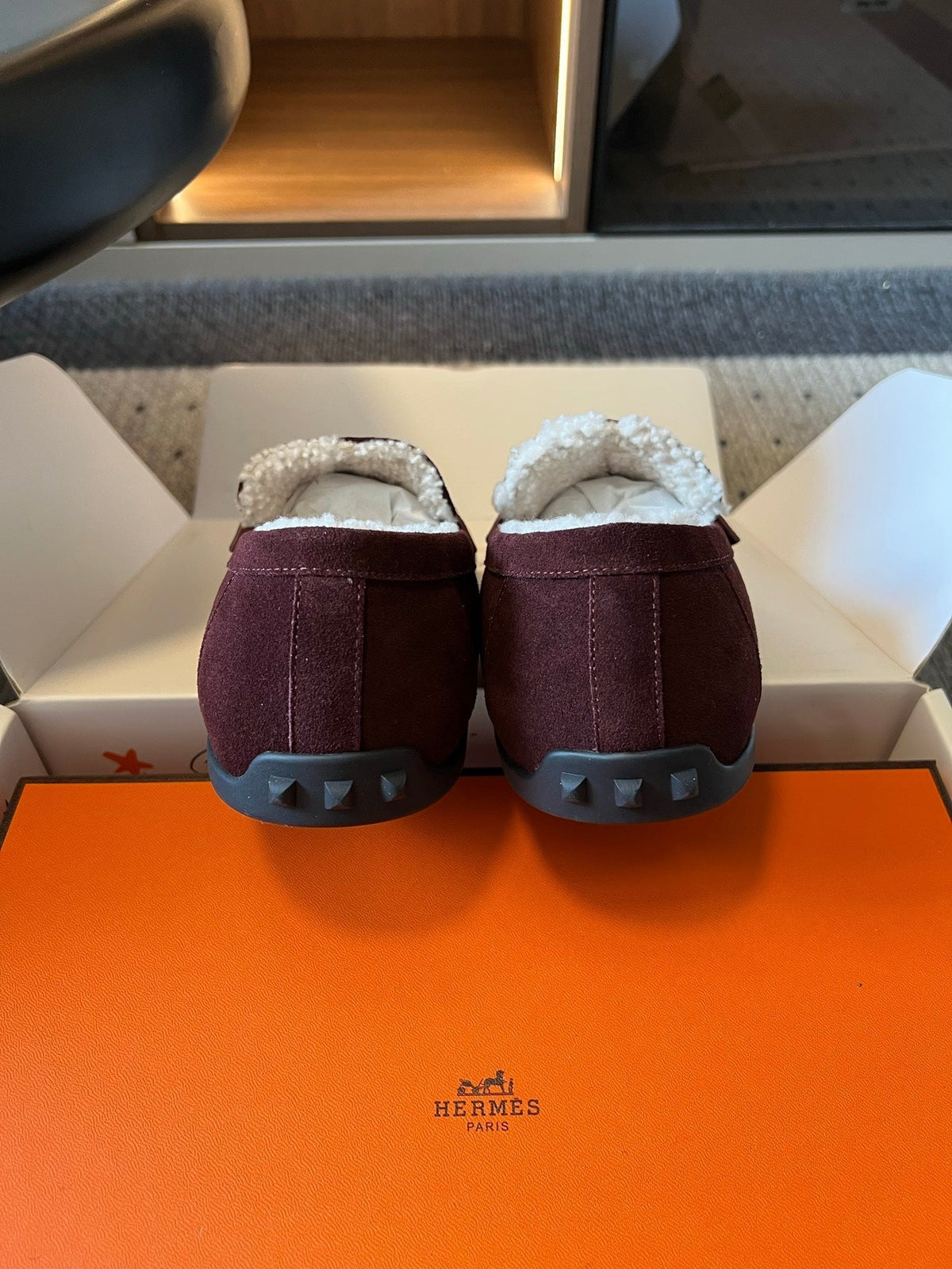 HM 26S Destin Loafers Dark Red Suede