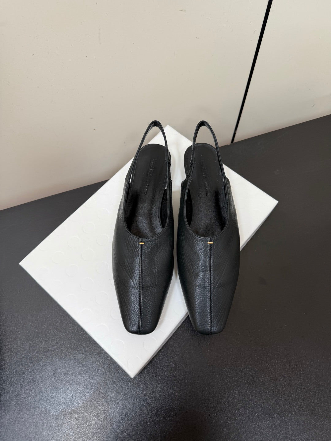Khaite 26s Celia Slingbacks 2.5cm Black Leather 909456