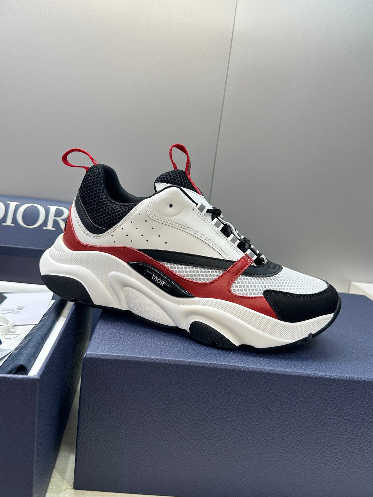 CD 26s Men B22 Sneakers White Black Red Trim 491825