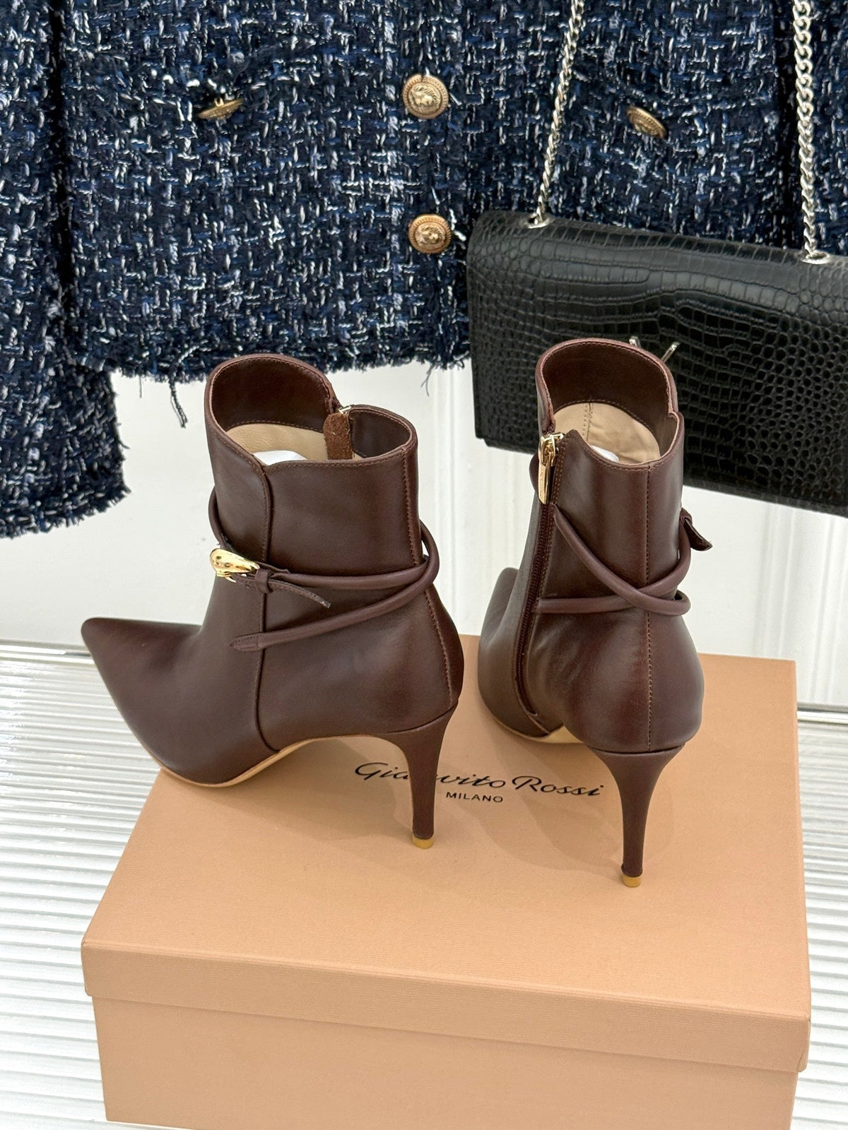 GR 26s Jungle Mamba Booties 8cm Brown Leather 175083