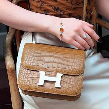 HM Constance Bag 18cm Brown Crocodile (15 day for production)