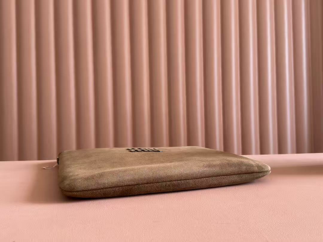 Miu IVY Hobo Bag Brown Suede
